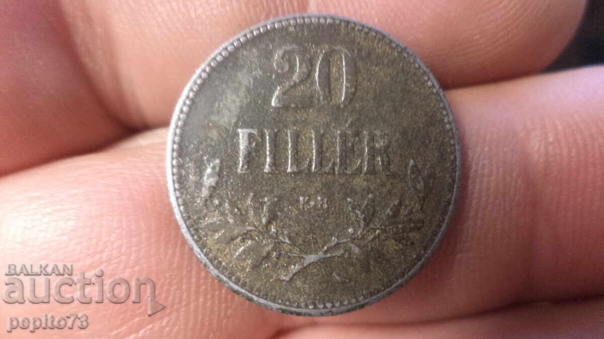 Hungary 20 fillera, 1917