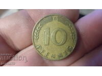 Γερμανία 10 Pfennig, 1950