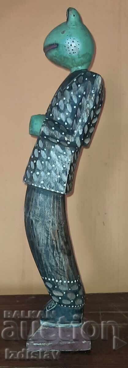 Дървена фигура на жабок. - 5