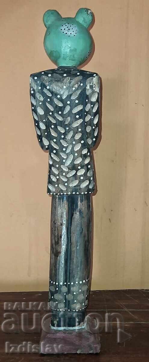 Дървена фигура на жабок. - 6