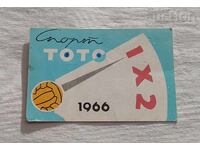 FOOTBALL SPORTS LOTTO CALENDAR 1966