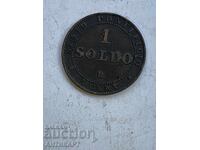 Vatican rare coin bronze 1 soldo 1867