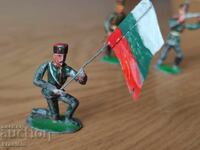 Principality of Bulgaria lead figurine standard bearer