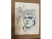 #2 color etching by Lyuben Dimanov 1978 on Japanese paper