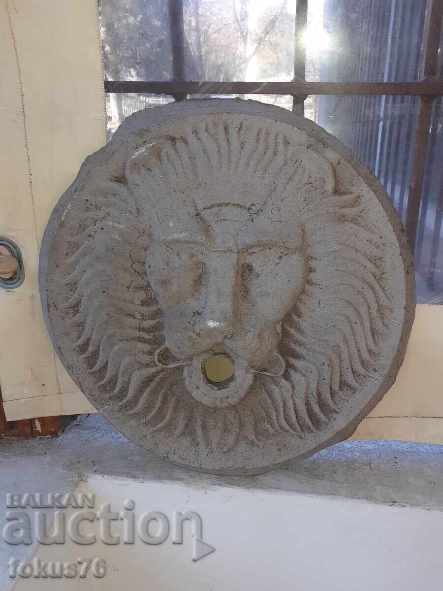 Large old cement rosette for a lion fountain lion head with price 130.00 BGN | € 66.47