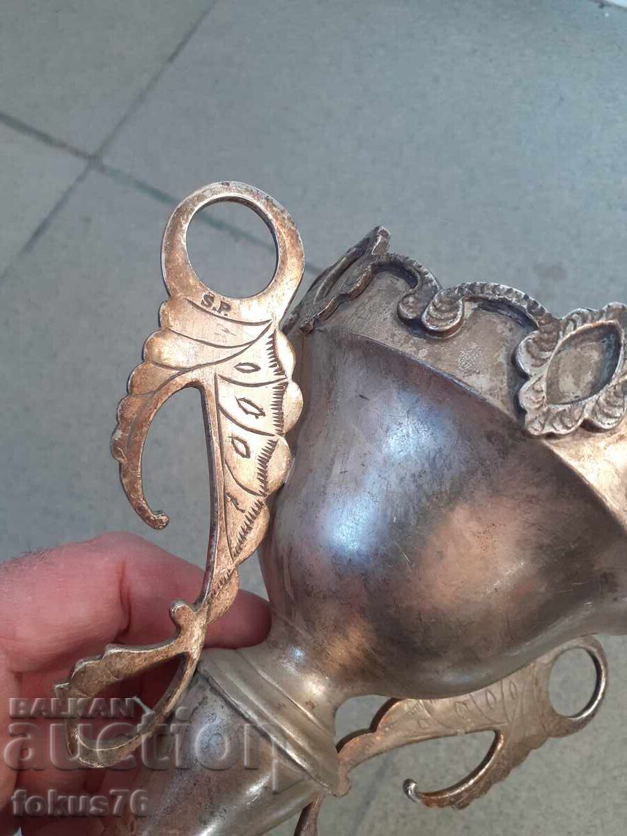 Old silver-plated goblet, chalice, bowl, cup - 6 Old silver-plated goblet, chalice, bowl, cup - 6