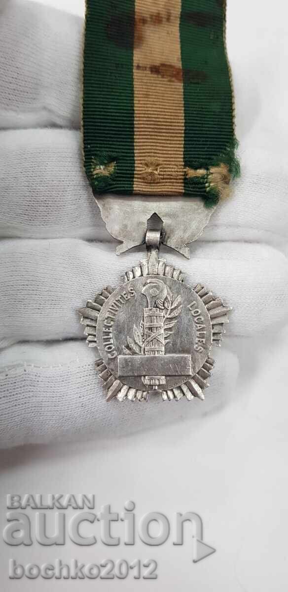 Silver collectible medal France with rooster and ribbon - 5 Silver collectible medal France with rooster and ribbon - 5