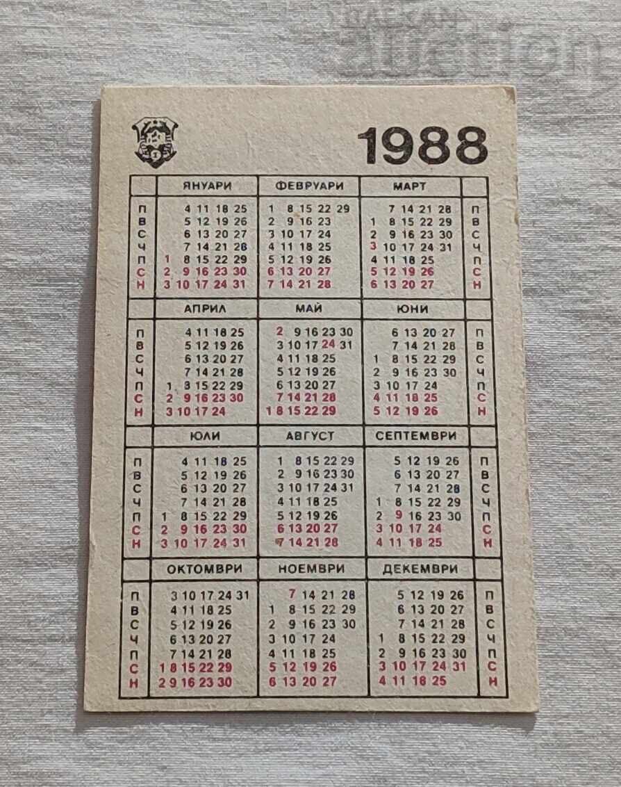 DZI CALENDAR 1988 with price 0.80 BGN | € 0.41