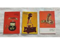 CALENDAR RETRO TELEPHONE 1982 LOT 3 BUCATI