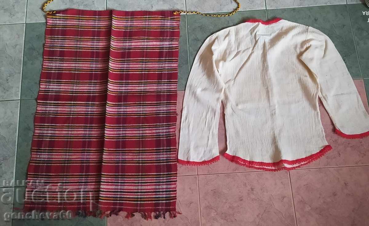 Old kenarena shirt and woven apron, folk costume with price 30.00 BGN | € 15.34