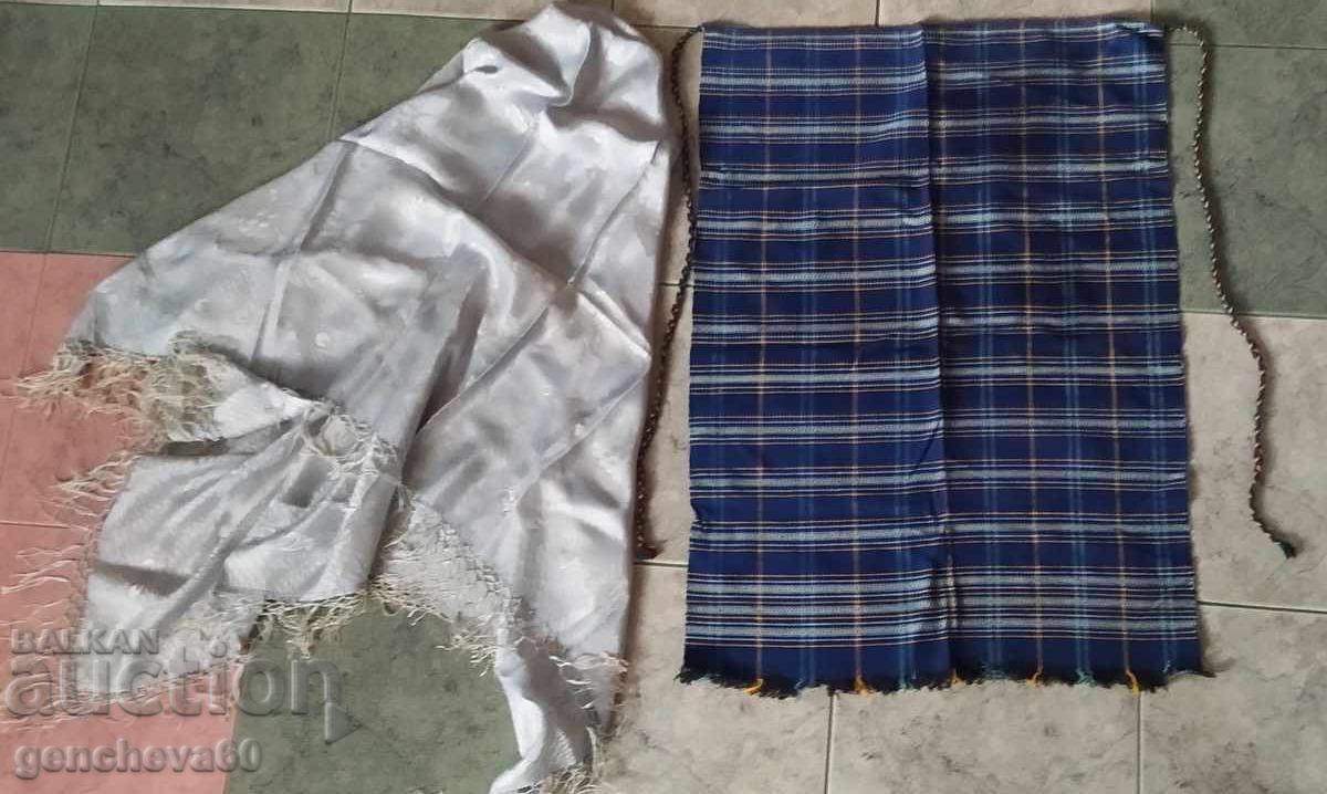 Eșarfă costum vechi și șorț de in