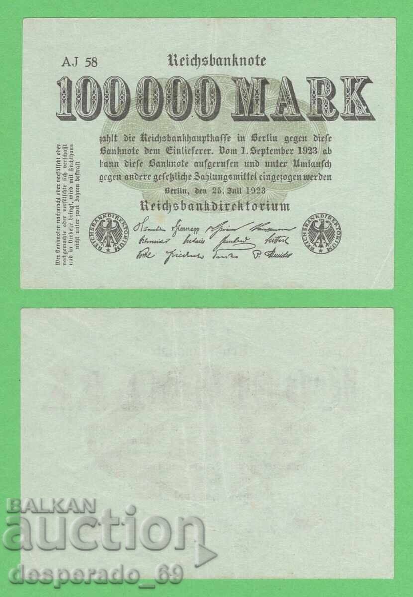 (¯`'•.¸GERMANY 100,000 marks 25.07.1923 (2)¸.•'´¯)