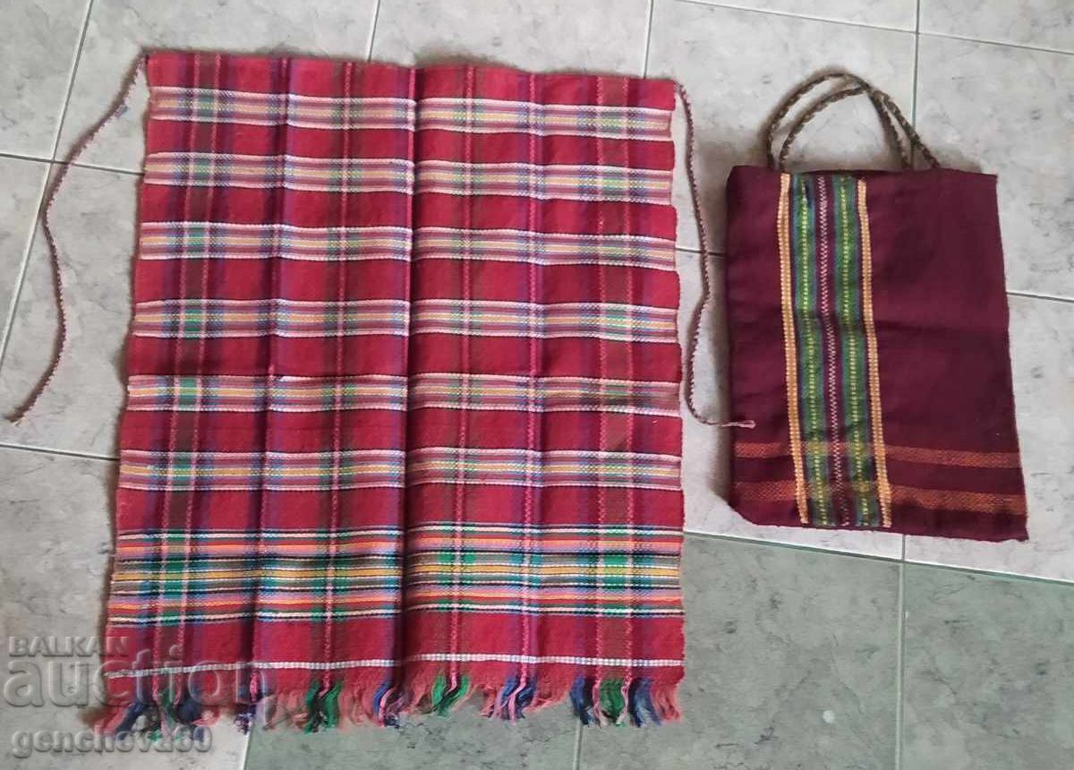 Authentic wool apron and Christmas bag