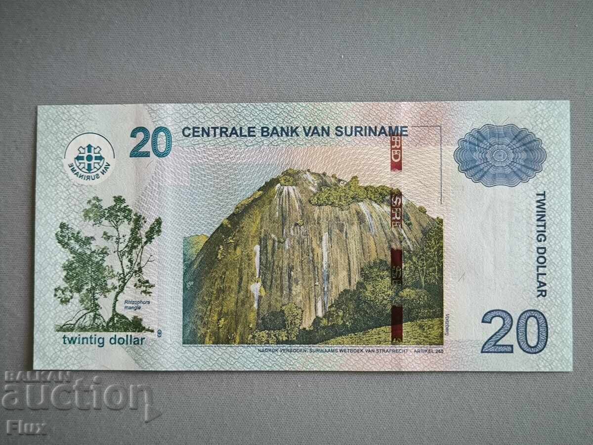 Banknote - Suriname - 20 dollars UNC | 2019 with price 20.00 BGN | € 10.23 Banknote - Suriname - 20 dollars UNC | 2019 with price 20.00 BGN | € 10.23