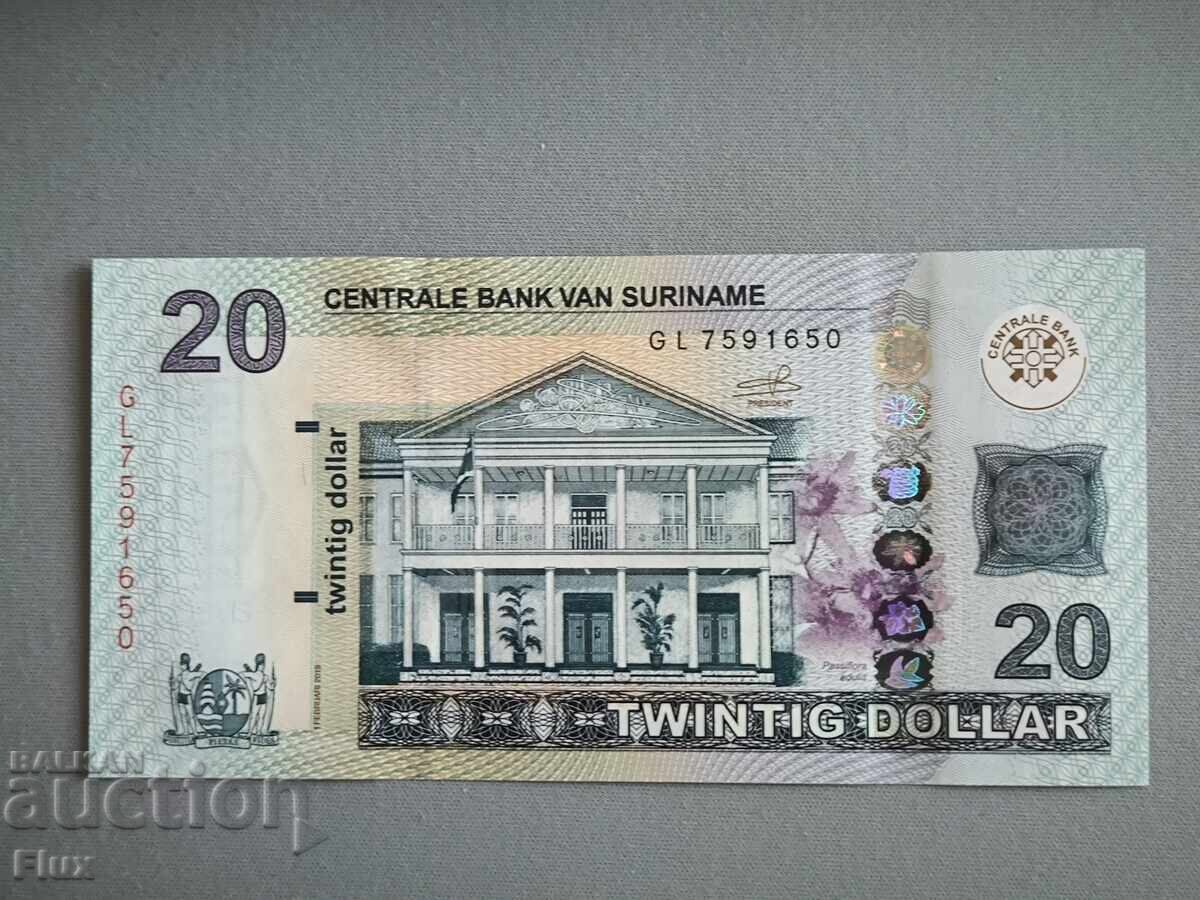 Bancnota - Surinam - 20 de dolari UNC | 2019