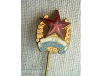 Football badge - TJ Ruda Hvezda/FC Red Star, Czechoslovakia