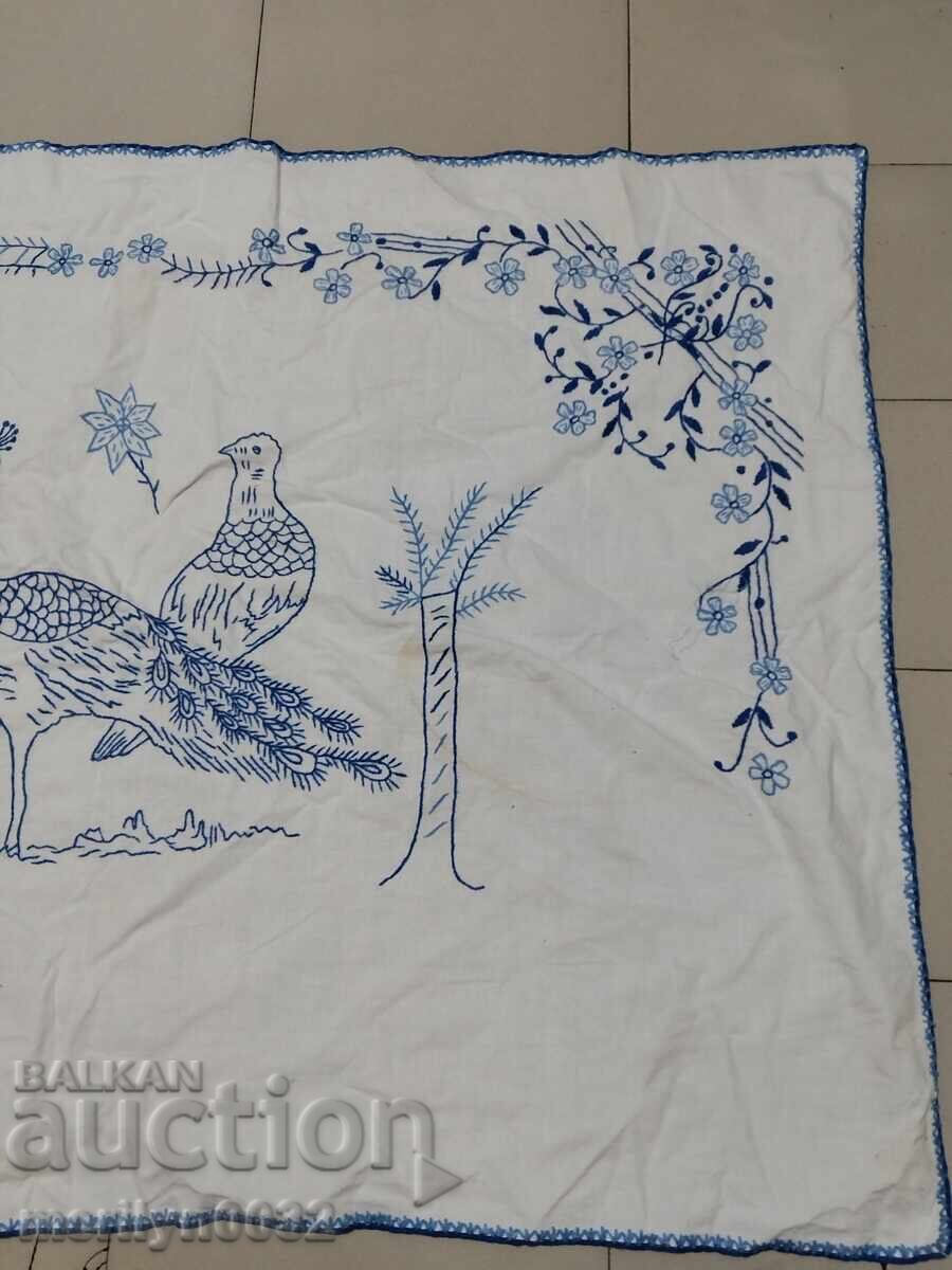 Hand-embroidered carpet costume interior item from the 1940s - 7 Hand-embroidered carpet costume interior item from the 1940s - 7