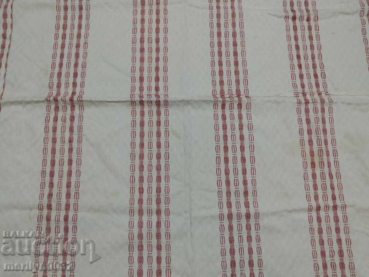 Cearșaf de pat vintage țesut manual cu bordură de dantelă cu preț 79.00 BGN | € 40.39