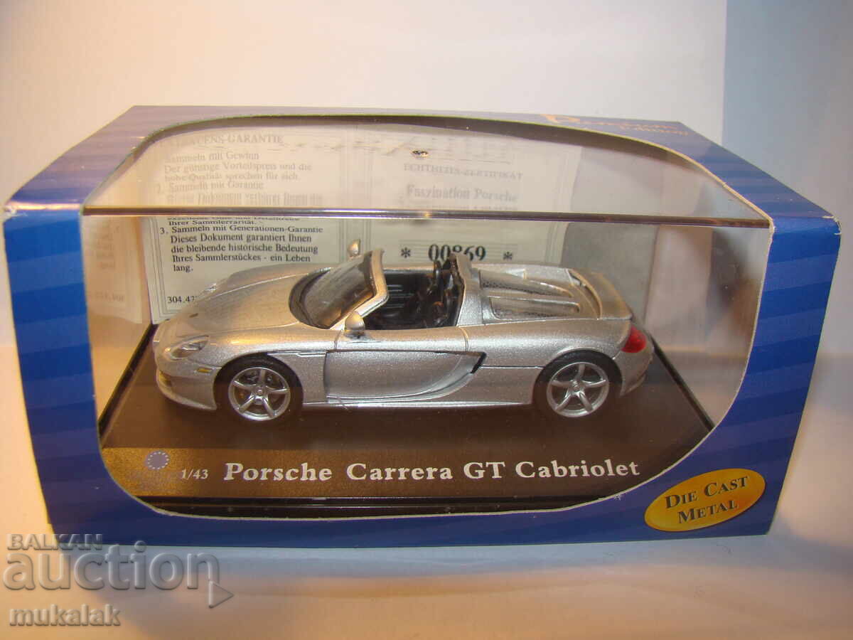 1:43 PORSCHE CARRERA GT MODEL DE MAȘINĂ AMERICAN MINT