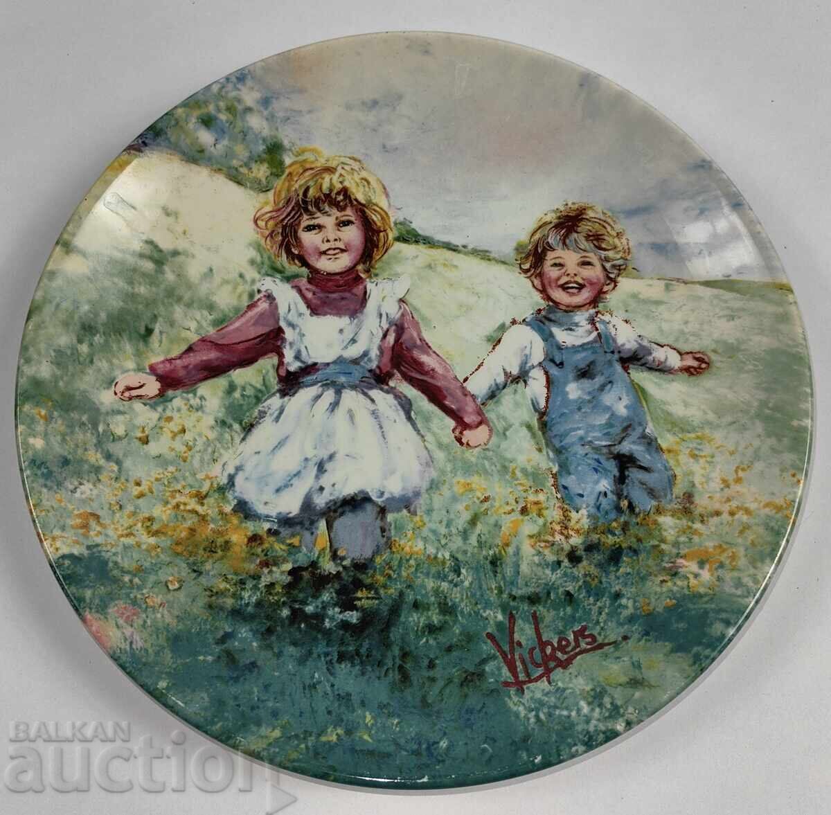 . COLLECTIBLE PORCELAIN PLATE PORCELAIN HEALTH