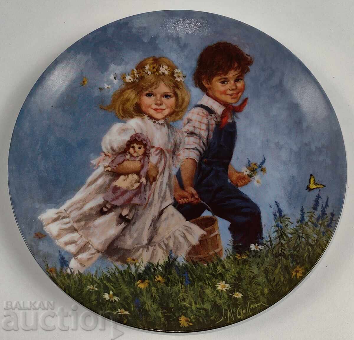 . COLLECTIBLE PORCELAIN PLATE PORCELAIN HEALTH