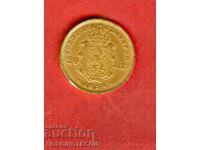 BULGARIA BULGARIA 20 Leva GOLD GOLDEN - issue 1894