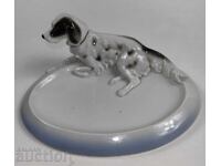 . PORCELAIN STATUETTE FIGURE DOG MARKED HEALTHY