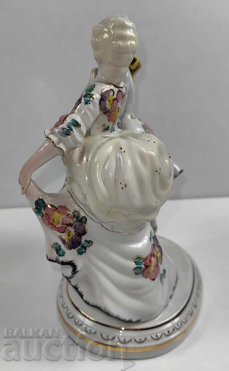 . PORCELAIN FIGURINE MAN WOMAN MARKED HEALTHY - 6 . PORCELAIN FIGURINE MAN WOMAN MARKED HEALTHY - 6