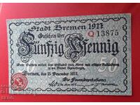 Bancnota-Germania-Bremen-50 pfennig 1917