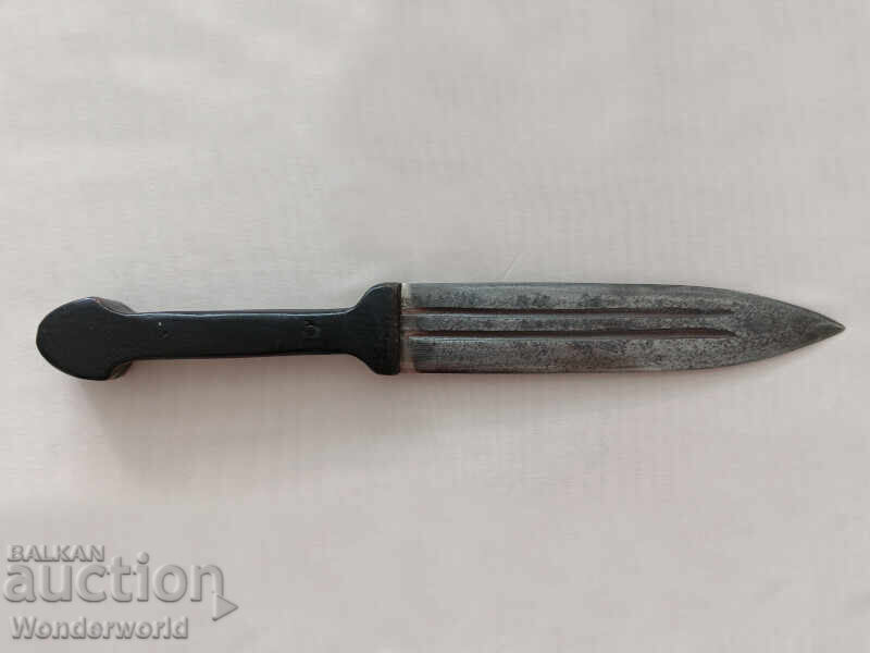 Old dagger knife with buffalo horn hilts