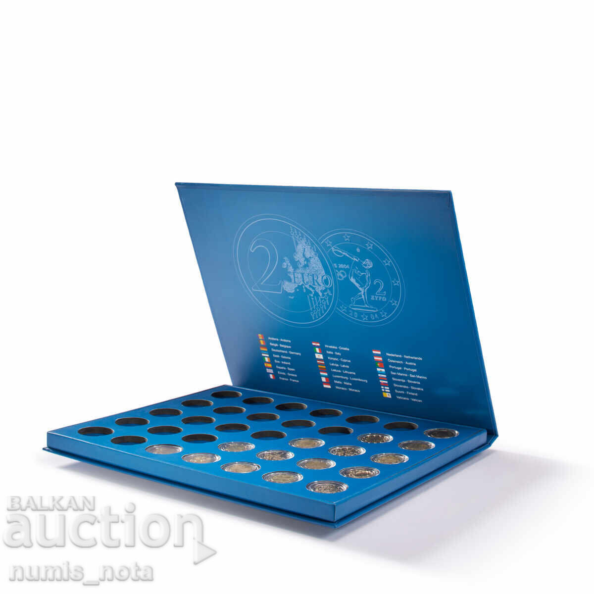 Presentation box for 35 pieces of 2 euro coins