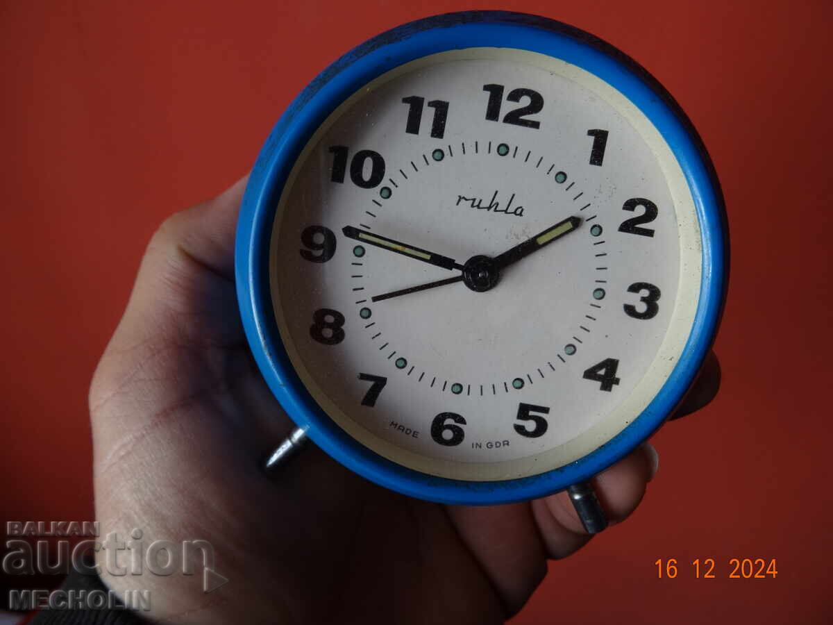 COLLECTIBLE GERMAN ALARM CLOCK RUHLA - 7
