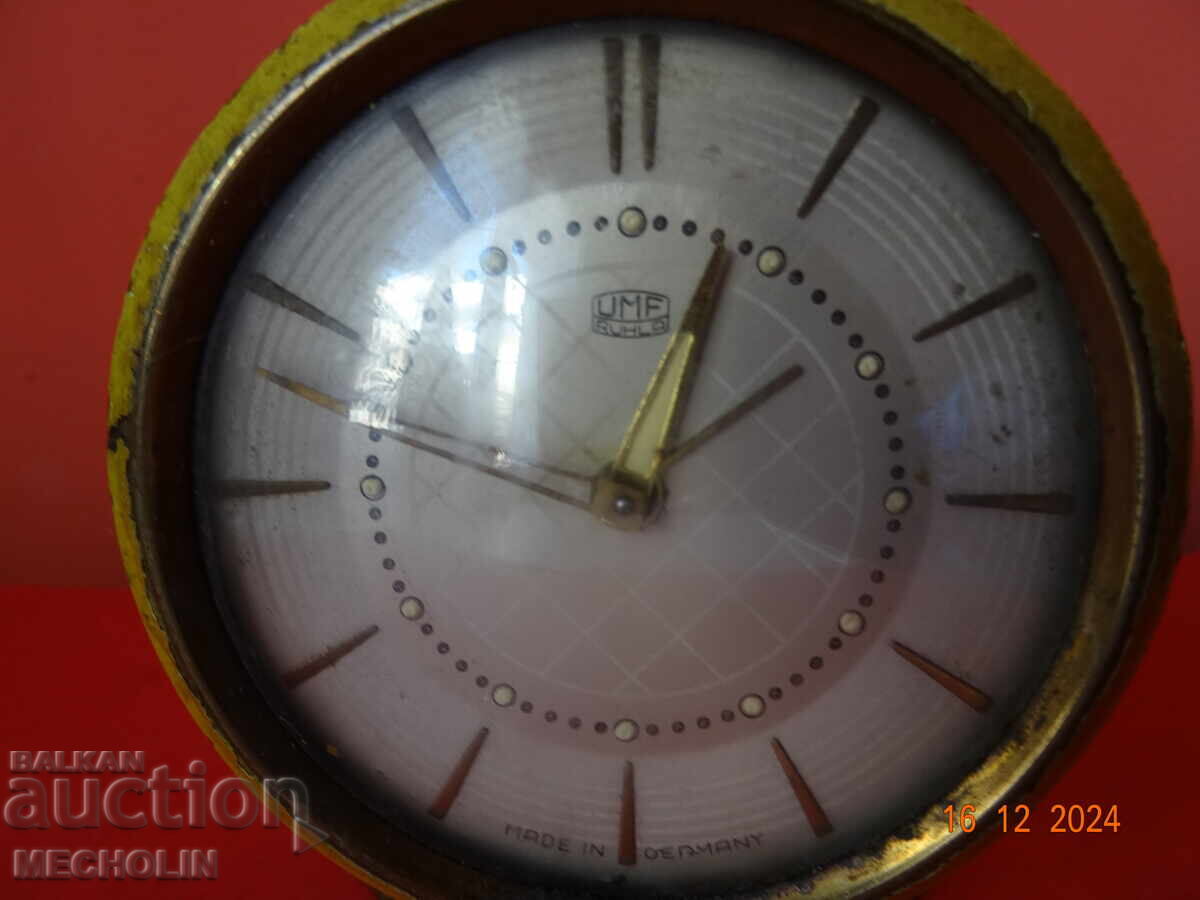 COLLECTIBLE GERMAN ALARM CLOCK RUHLA UMF 1950 - 1960 with price 22.00 BGN | € 11.25