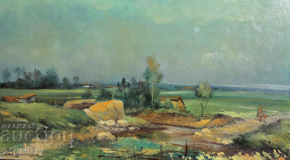 Kostadin Stanoev (1965-) Oil paints Landscape 1998. with price 800.00 BGN | € 409.03 Kostadin Stanoev (1965-) Oil paints Landscape 1998. with price 800.00 BGN | € 409.03
