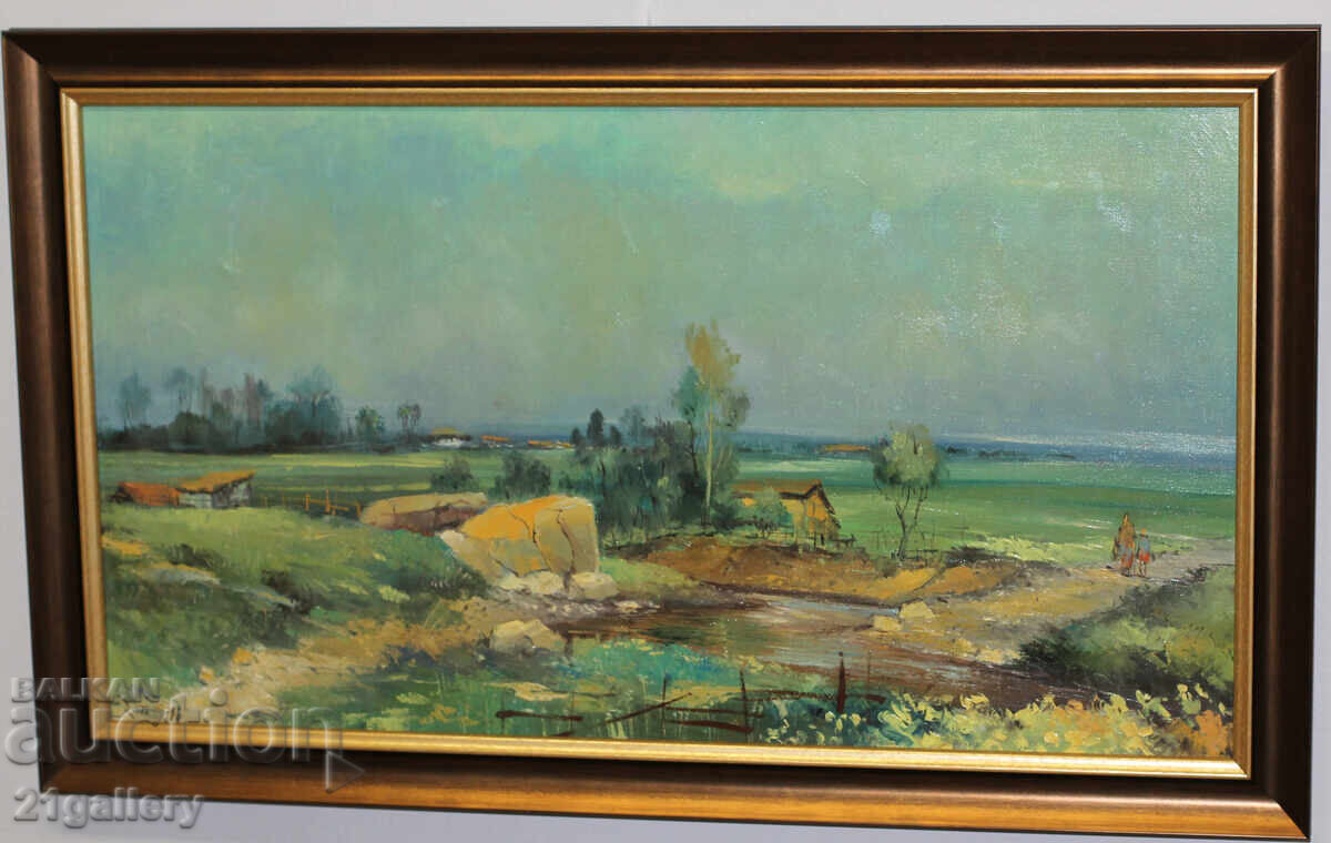 Delivery of Kostadin Stanoev (1965-) Oil paints Landscape 1998. Delivery of Kostadin Stanoev (1965-) Oil paints Landscape 1998.