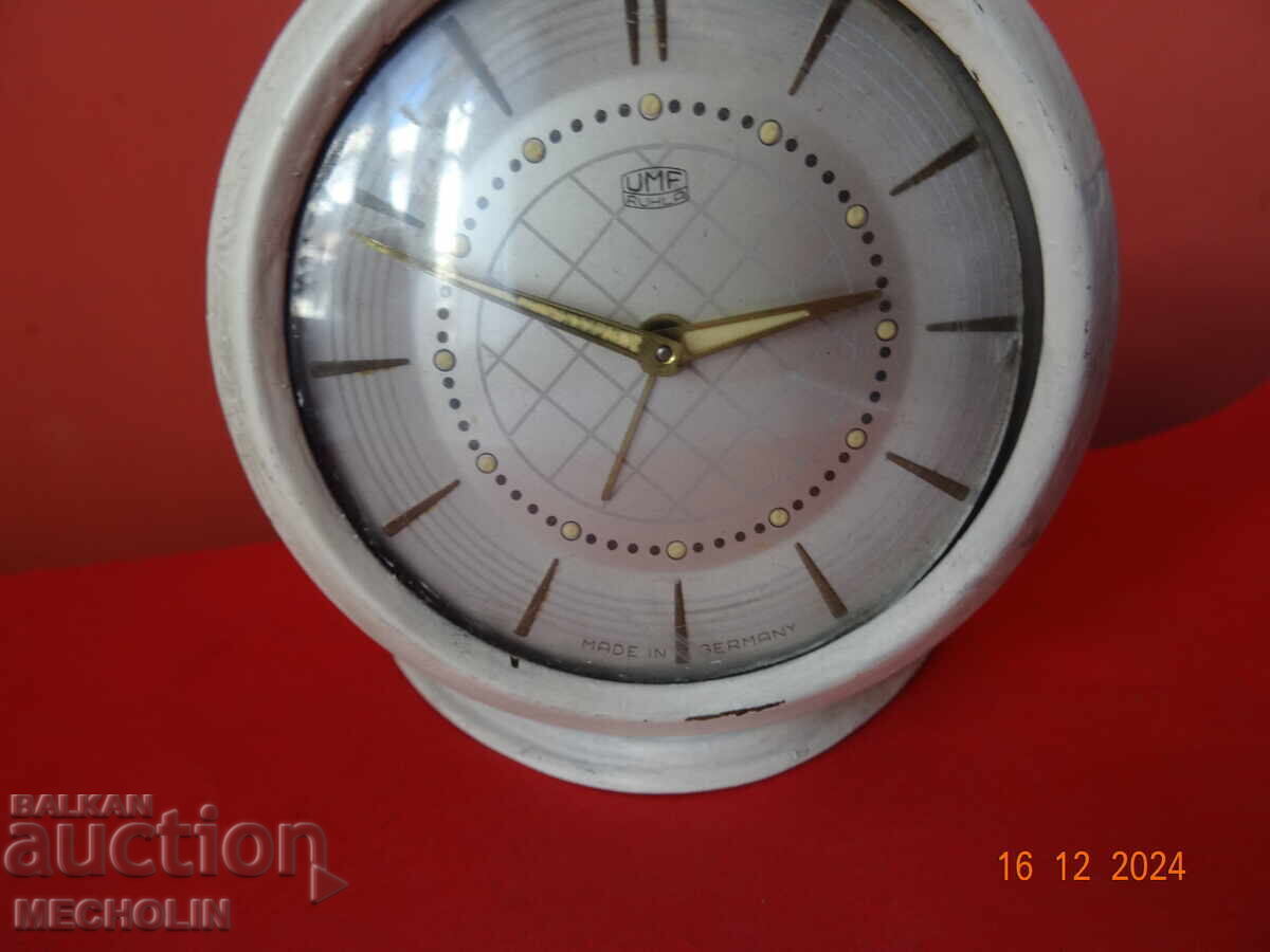 COLLECTIBLE GERMAN ALARM CLOCK RUHLA UMF 1950 - 1960 - 3 with price 25.00 BGN | € 12.78