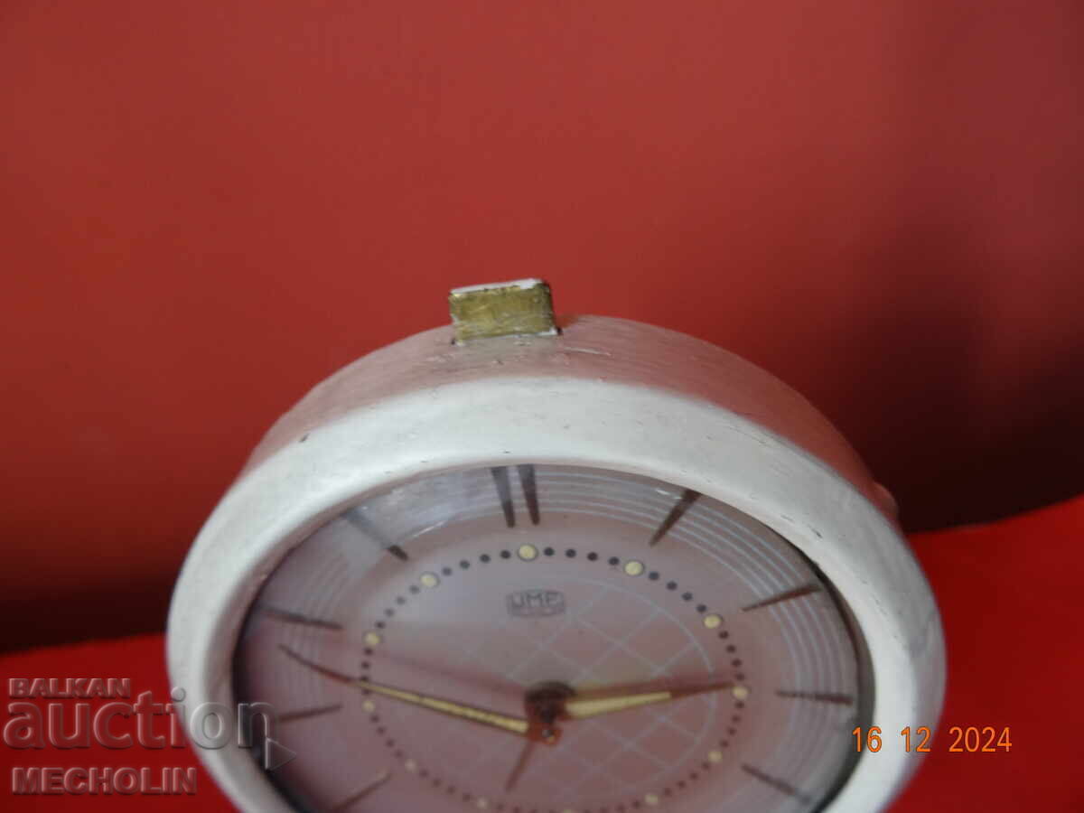 COLLECTIBLE GERMAN ALARM CLOCK RUHLA UMF 1950 - 1960 - 3 - 5