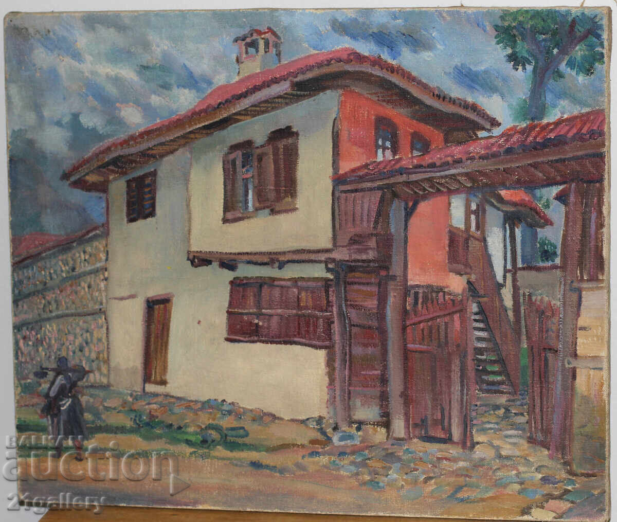 Oil paintings / Rural landscape with a Renaissance house with price 350.00 BGN | € 178.95 Oil paintings / Rural landscape with a Renaissance house with price 350.00 BGN | € 178.95