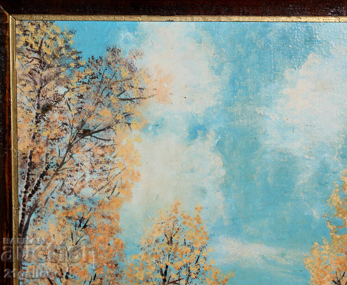 Auction Peycho Peychev / Oil paints Landscape Autumn 1977 Auction Peycho Peychev / Oil paints Landscape Autumn 1977