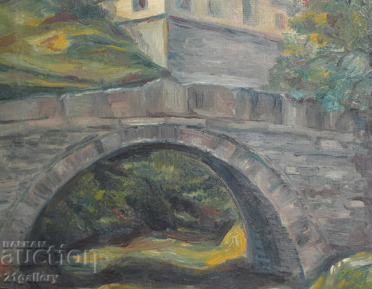 Oil painting Cityscape with bridge - 5 Oil painting Cityscape with bridge - 5