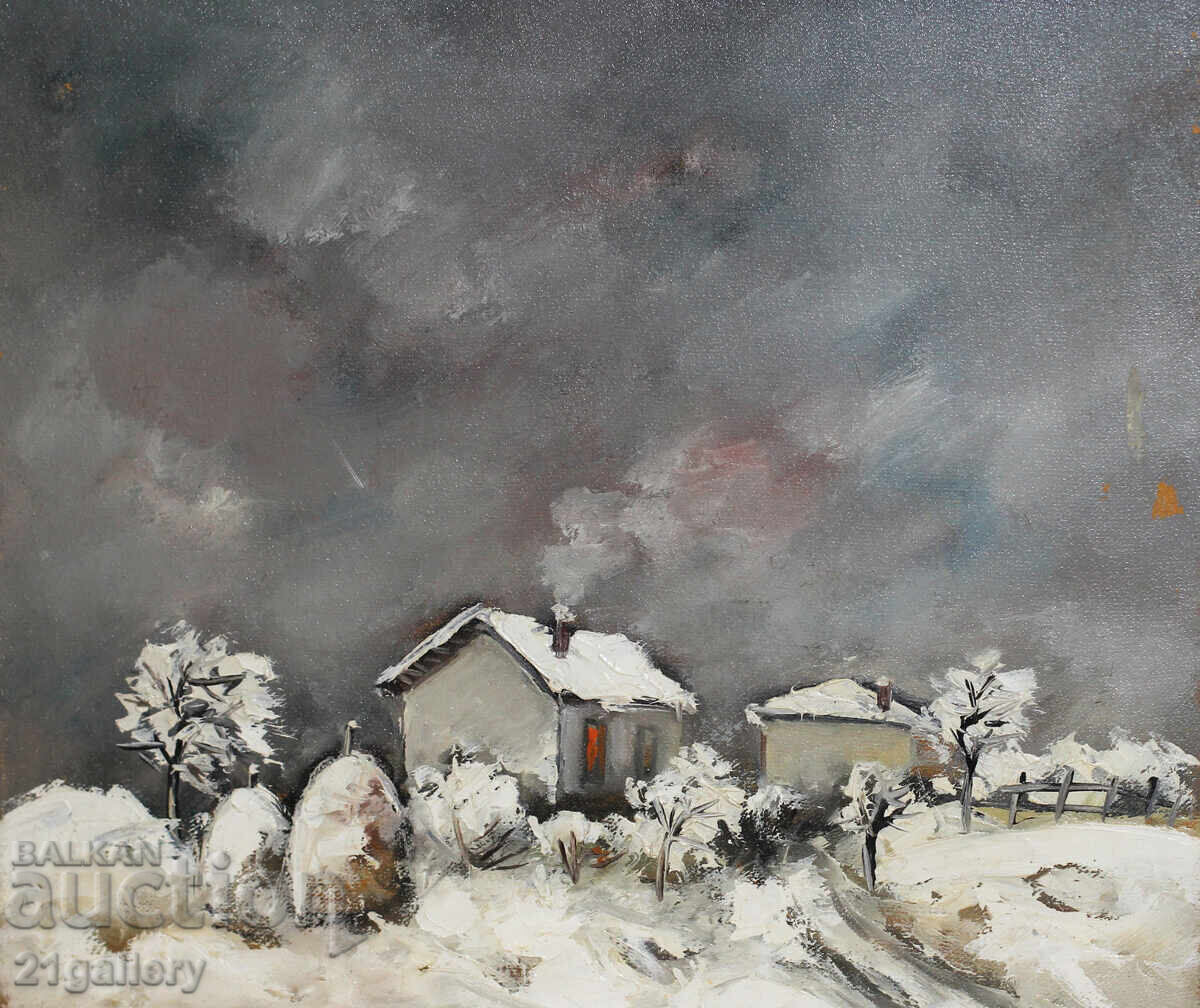 Аукцион Маслени бои / зимен пейзаж Аукцион Маслени бои / зимен пейзаж