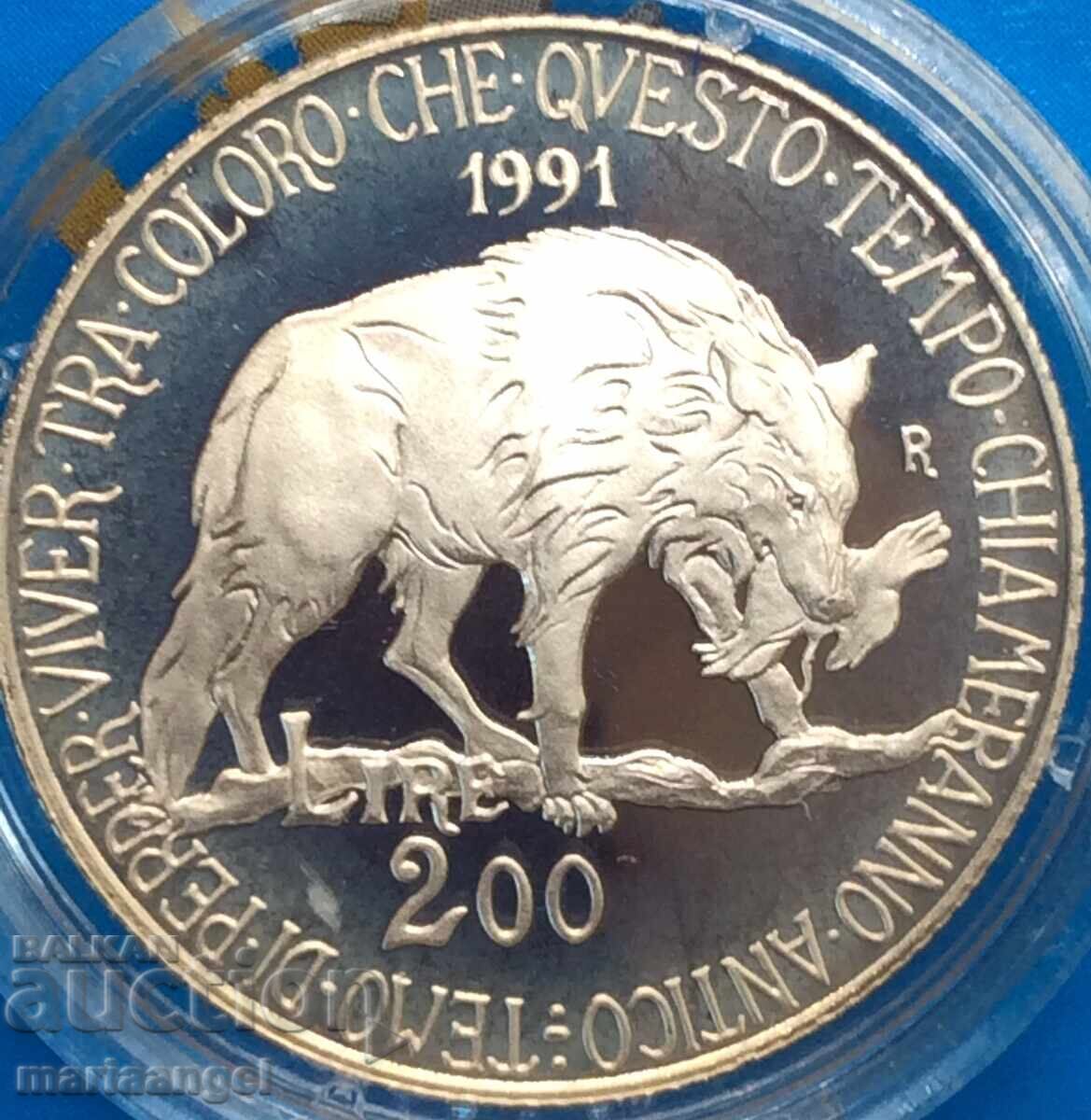 200 λίρες 1990 Ιταλία UNC ΑΠΟΔΕΙΞΗ "Χλωρίδα και Πανίδα" Αγ. - Σπάνιες