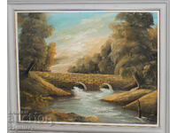 G. Strashimirov / Oil paintings landscape with bridge