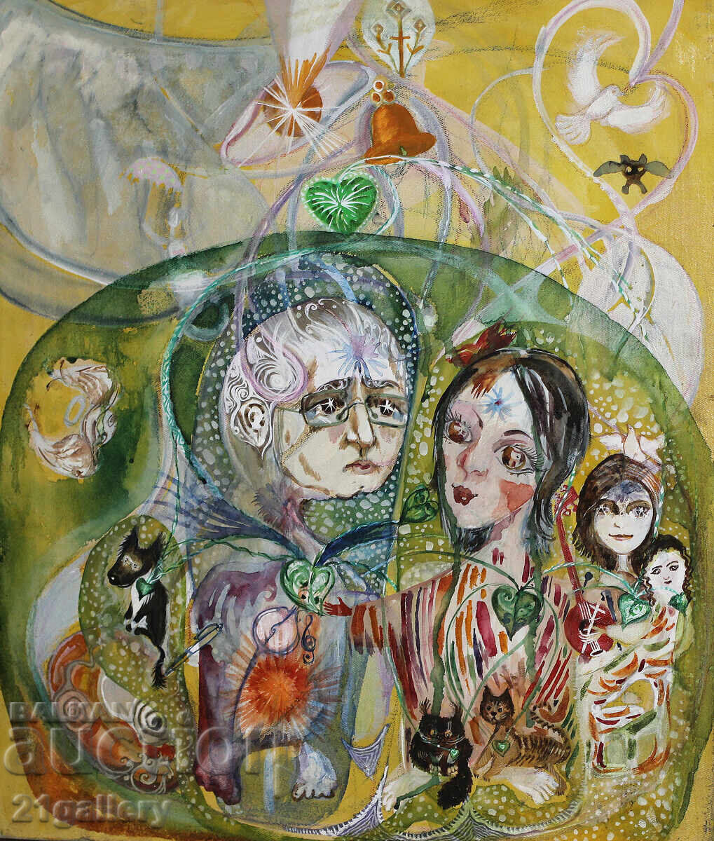 Naive Composition Figures Gouache