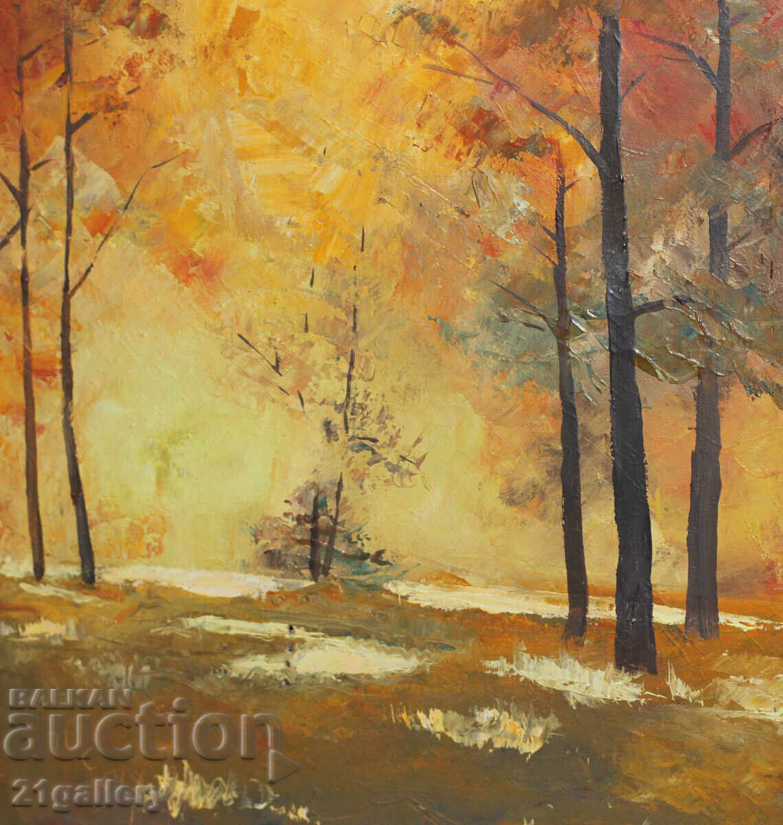 Oil paints autumn landscape 1994. - 6 Oil paints autumn landscape 1994. - 6