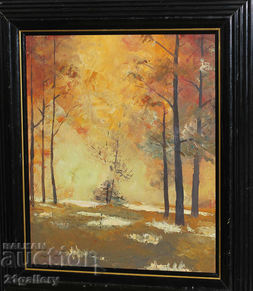 Oil paints autumn landscape 1994. Oil paints autumn landscape 1994.