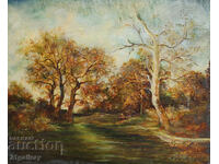 Oil paintings forest landscape - autumn 1988.