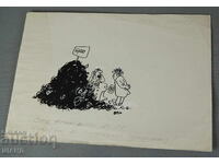 Vasil Penchev desen proiect de caricatură în zorii comunismului