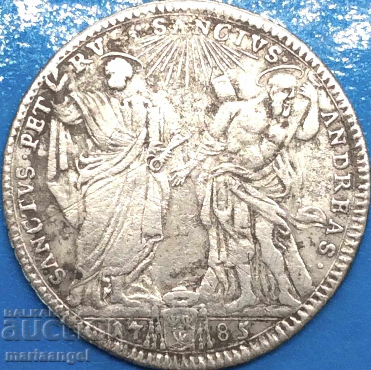 Teston 1785 Vatican Pius VI 1775-1799 argint