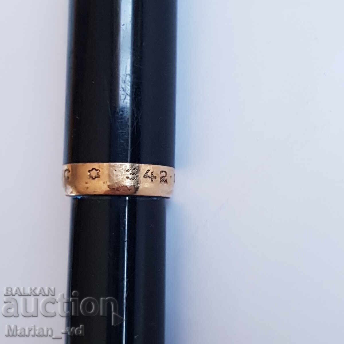 Licitație Pen Montblanc nr. 342 stilou cu piston 14C / 14K Licitație Pen Montblanc nr. 342 stilou cu piston 14C / 14K